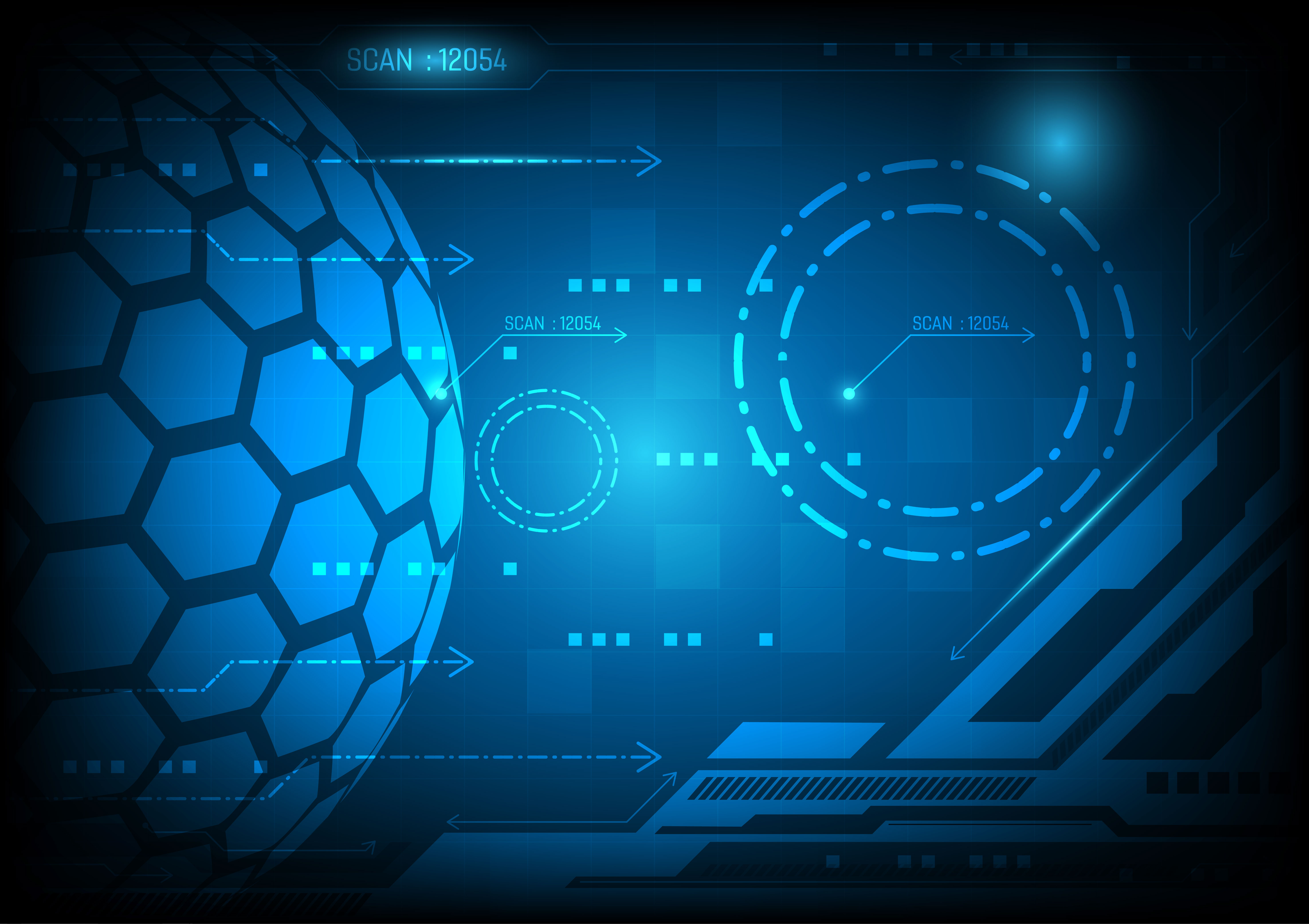 Blue Abstract Background Digital Technology Concept Vector