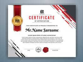 Plantilla profesional moderna multiusos del certificado vector