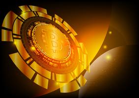 Bitcoin digital currency abstract background for technology, business and online marketing, Vector illustration