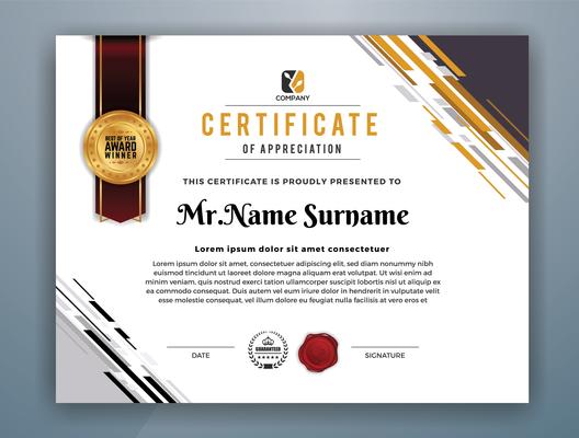 Multipurpose Modern Professional Certificate Template Design