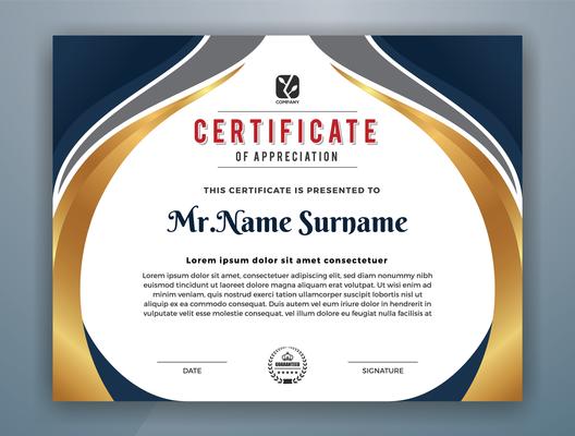 Multipurpose Modern Professional Certificate Template Design