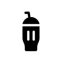 Ice cream milkshake vector illustration, Sweets solid style icon