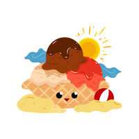 Vector de helado de verano