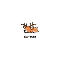 Lazy deer sleeping icon