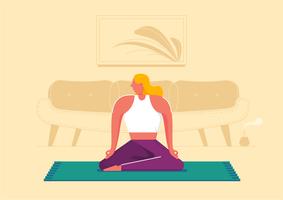 Yoga pose vector illustration