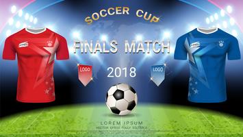 World championship football cup templat, Final match-winning concept. vector