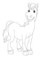 Doodle animal para caballo vector