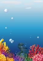 A beautiful underwater view vector