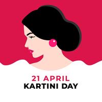 Ilustración de la figura femenina del día de Kartini vector