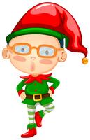 Elf wearing red hat vector