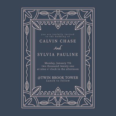 Unique Wedding Invitation Card Vector