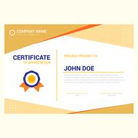 warm color modern certificate template vector