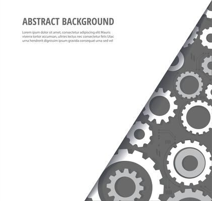 abstract white gears cog wheel background 