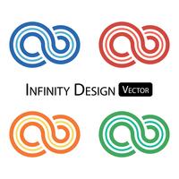 Set of colorful infinity symbol