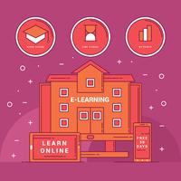 Set of E-Learning Vector	