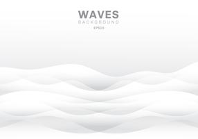 Abstract white waves background and texture with copy space. Smooth wavy nature. vector