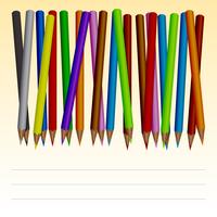 Conjunto de lápices de colores vector