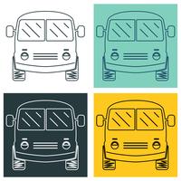 Set of mini bus vector