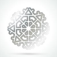 Icono de copo de nieve de plata vector