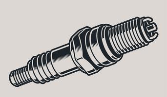 Vector illustration of a spark plug