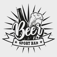 Logo for beer bar on white background vector