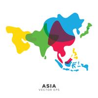 Vector creativo del mapa de Asia, vector eps 10