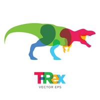 Diseño creativo del dinosaurio de Tyrannosaurus Rex, vector eps 10