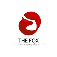 Icono de vector de diseño de logotipo de Fox. Banner animal y logo por concepto de empresa y organización. Ilustración vectorial gráfico. Uso de la proporción de oro