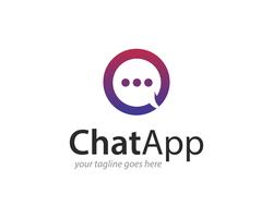 aplicación de chat logo icono vector