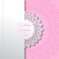 wedding invitation card paper cut design vector