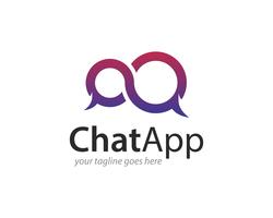 aplicación de chat logo icono vector