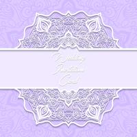 wedding invitation card paper cut design vector