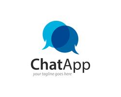 aplicación de chat logo icono vector
