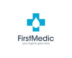 Primer icono de logotipo de salud médica Vector