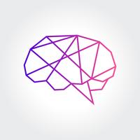 Diseño abstracto del símbolo del cerebro vector