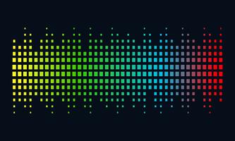 Concepto de logotipo de la música, onda de sonido, tecnología de audio, forma abstracta vector