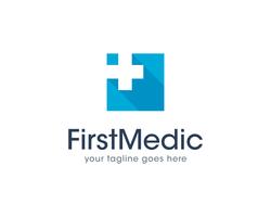 Primer icono de logotipo de salud médica Vector