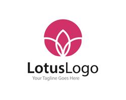Ilustración de vector de loto logo icono