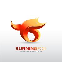 Burning Fox logo Template for your Company Brand vector