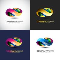 Abstract 3D Infinity logo Template for your Company Brand vector