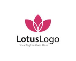 Ilustración de vector de loto logo icono