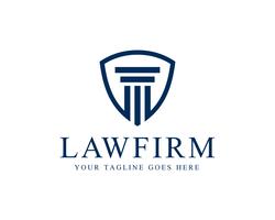 Law Firm Pillar Logo Template Vector