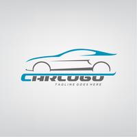 Diseño elegante del logotipo del coche vector