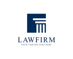 Law Firm Pillar Logo Template Vector