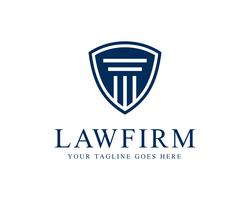 Law Firm Pillar Logo Template Vector