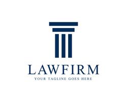 Law Firm Pillar Logo Template Vector