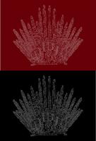 Iron throne for computer games design. EPS 10 Vector Illustration.