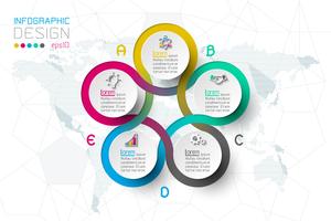 Opciones de paso de negocios y plantilla de opciones de número de infografías abstractas. vector