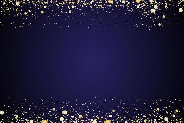 waterfalls golden glitter sparkle-bubbles champagne particles stars black background happy new year holiday concept.