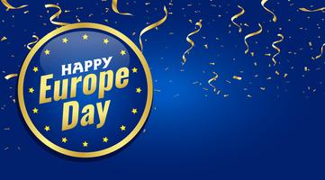 Europe Day. Annual public holiday in May. Is the name of two annual observance days - 5 May by the Council of Europe and 9 May by the European Union. Poster, card, banner and background. Vector - Vektör